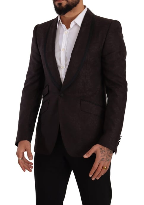 Dolce & Gabbana Herren Lila Jacquard Einreiher SICILIA Blazer - Image 2