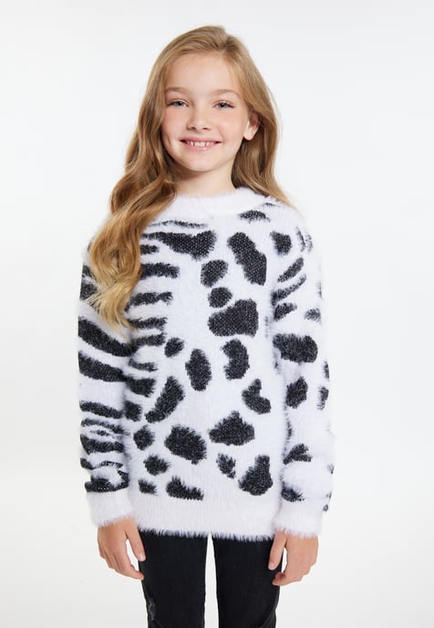 Mymo Strickpullover Mädchen weiss - Image 3