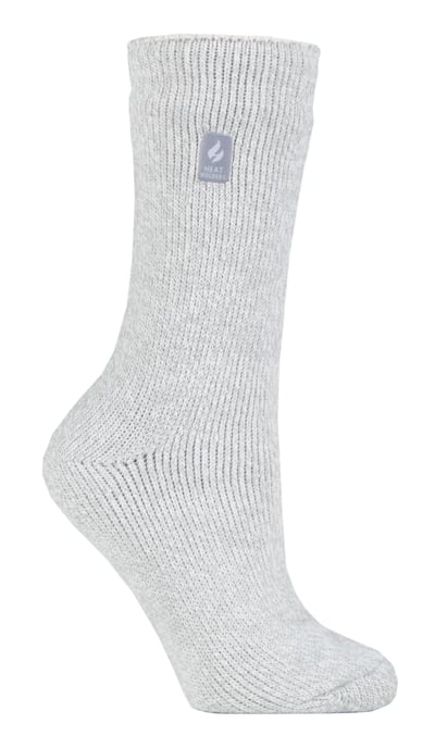 Wärmehalter - Damen Thermosocken für den Winter | Outdoor & Indoor Socken | Kuschelig & Flauschig | Geschenke für Frauen - Silbergrau (Wien) - Image 1