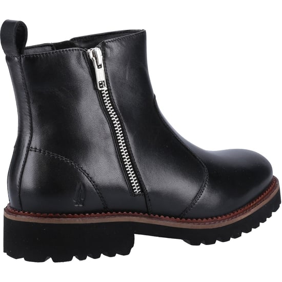 Hush Puppies Grace Zip Wildleder Damen Schwarz Stiefel - Image 2