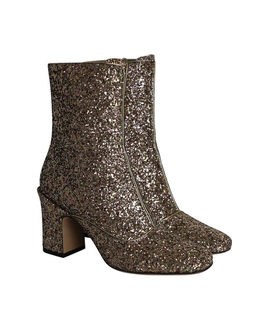 Dior D-Circus Glitzer-Ankle Boots aus goldenen Leder - Image 3
