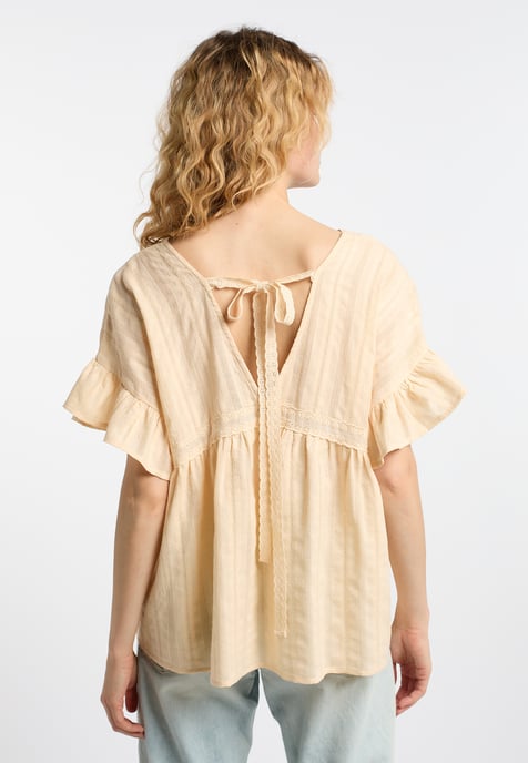 Dreimaster Tunika Damen Beige Creme - Image 4