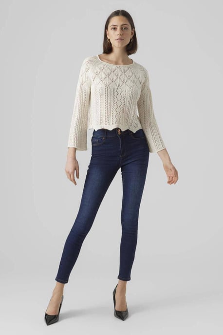 VERO MODA Pullover VMGINGER aus Bio-Baumwolle in Creme - Image 3