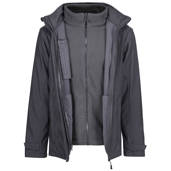 Regatta Mens Erasmus 4 In 1 Soft Shell Jacket (Seal Grey)