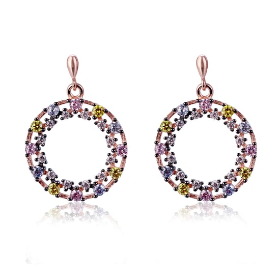 Orphelia 'Ardelle' Damen 925 Sterling Silber Anhängerohrringe - Rose ZO-7464 - Image 1