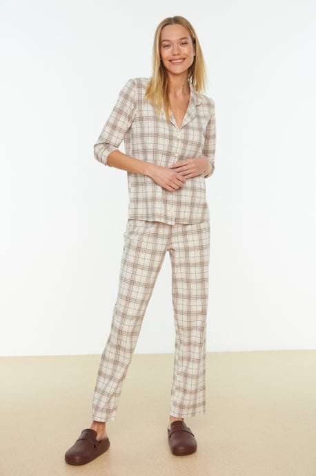 Trendyol Femmes  Col de chemise Pyjama Ensemble 2 pieces - Image 6