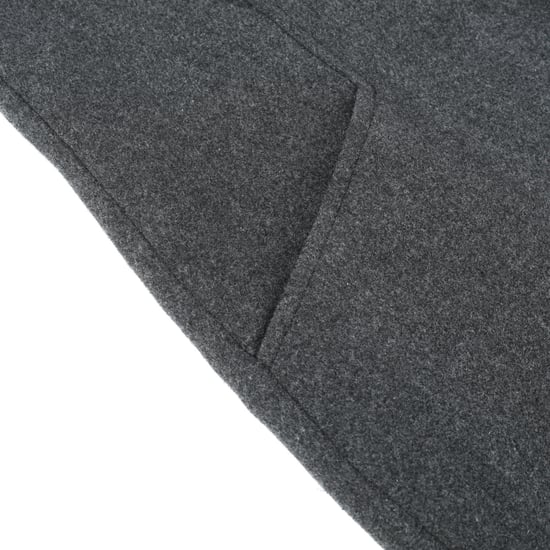 Men's Long Slim Fit Winter Warm Business Wool Coat Grey