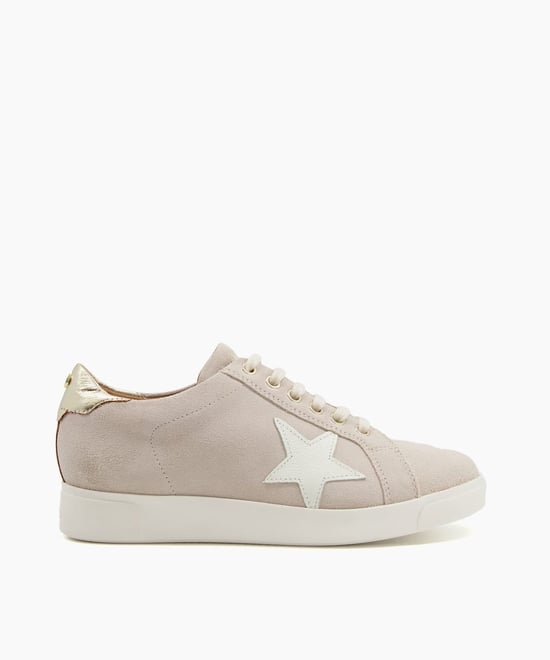 Dune Ladies EDRISS Star Motif Lace Up Trainers - Image 1