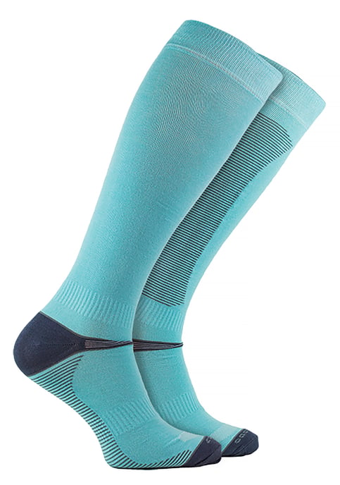 Bambus-Reitersocken | COMODO | Langstiefel-Reitsocken | Kniestrümpfe aus Bambus - Helltürkis - Image 1