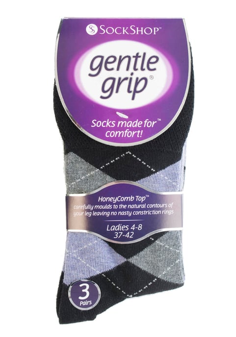 Gentle Grip - 6 Paar Damen Gentle Grip Nicht elastische Socken - LGG41 - Image 2