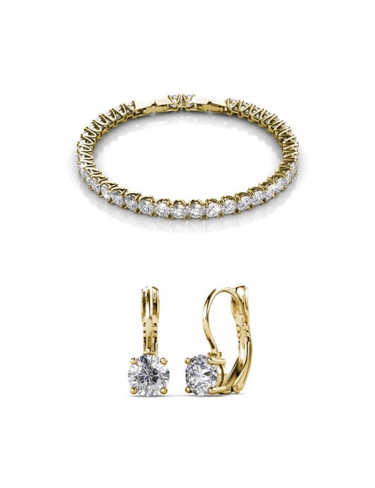 Rundes Venus-Set - Gold und Kristall - Image 1