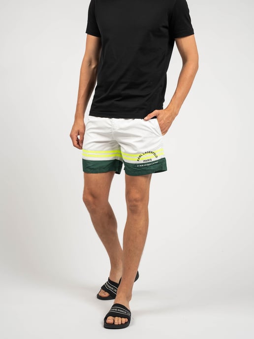 Karl Lagerfeld Badeshorts Golf Herren Weiß - Image 6