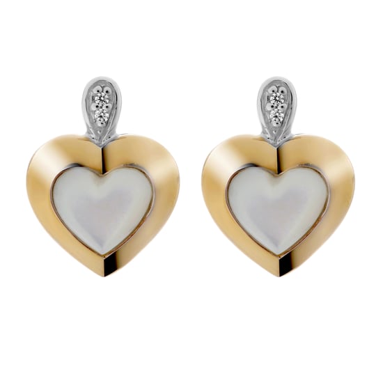 Orphelia 'Debby' Ohrstecker für Damen, 925 Sterlingsilber, Silber/Gold ZO-7289/G - Image 1