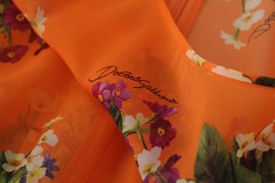 Dolce & Gabbana Orange Floral Print Langarmbluse für Damen - Image 5