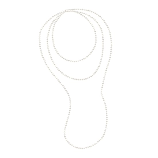 DIADEMA - Necklace - OPERA Real Freshwater Pearls - White
