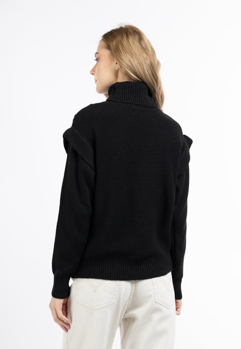 Dreimaster Strickpullover Damen schwarz - Image 4