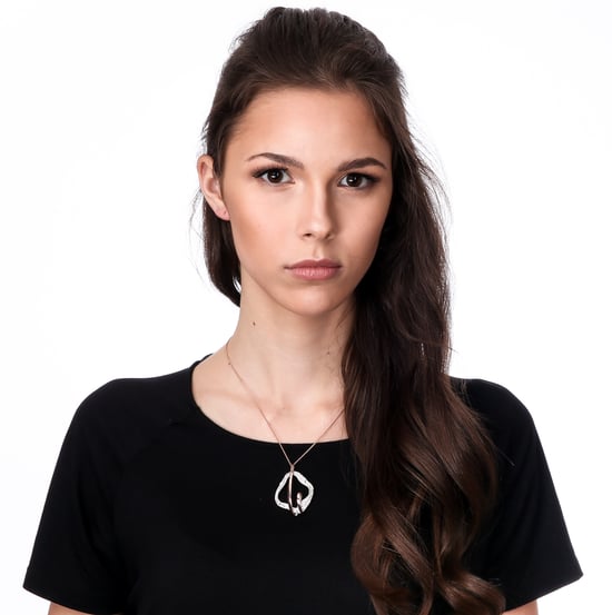Orphelia 'Lamara' Women's 925 Sterling Silver Chain with Pendant - Silver/Rose ZH-7207