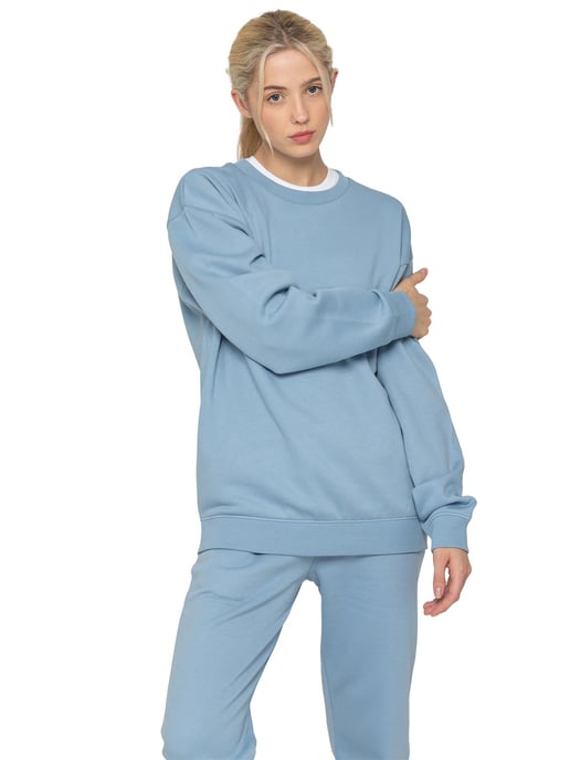 Enzo Womens Oversized Sweatshirt - Blau - Image 1