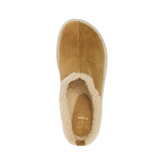 Dune Ladies Gracias - Suede Faux Shearling Flatform Mules