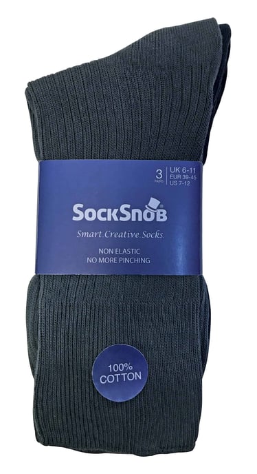 6 Paar Herren atmungsaktiv Baumwolle nicht elastisch lose breite Top Kleid Socken - Image 2