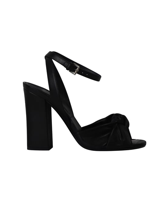 Michael Kors Gabrielle Runway Block-Absatzsandalen aus schwarzem Leder - Image 1