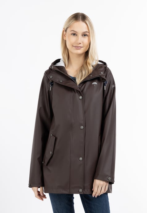 Schmuddelwedda Regenjacke Damen Dunkelbraun-271 - Image 4