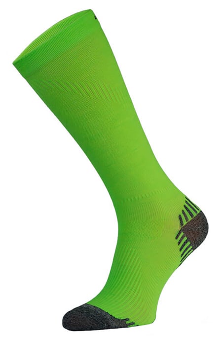 COMODO - 1 Paire Chaussettes Genou Sport Running Contention Homme Femme - Néon Vert - Image 1