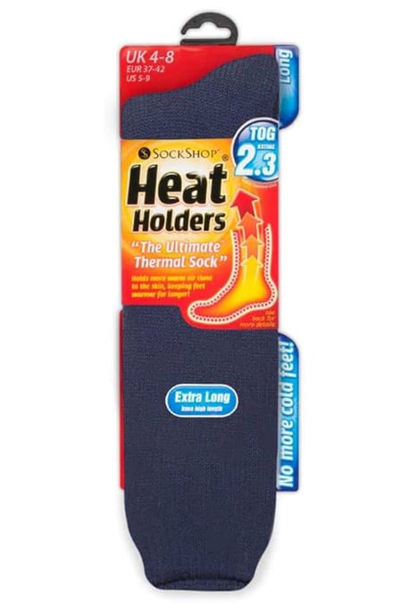 Extra lange Thermo-Socken für Damen in Cerise und Wein von Heat Holders - Image 2