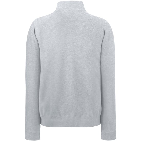 Fruit Of The Loom Herren Zip Neck Sweatshirt (Heather Grey) - Image 2