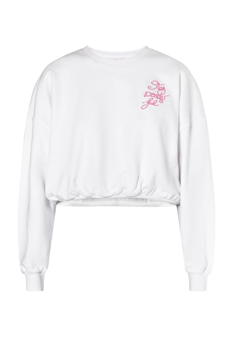 Mymo Sweatshirt kurz Damen weiss - Image 1