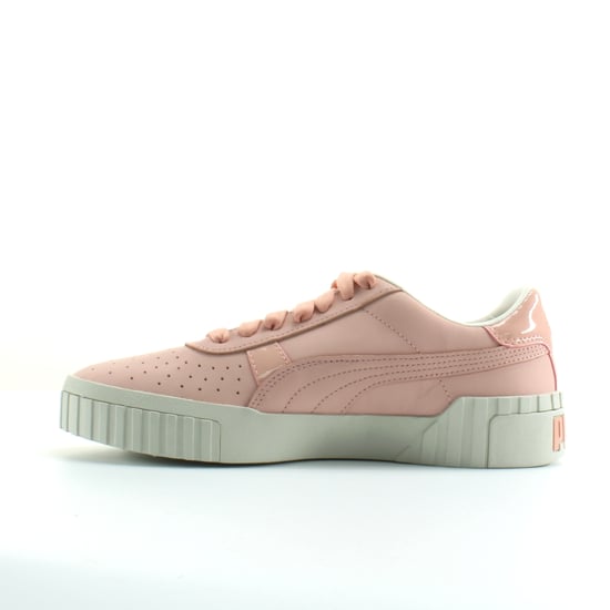 Puma Cali Pink Nubuck Leather Womens Lace Up Trainers 369161 01