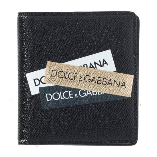 Dolce & Gabbana Logo Geldbörse im Querformat aus schwarzem Leder - Image 6