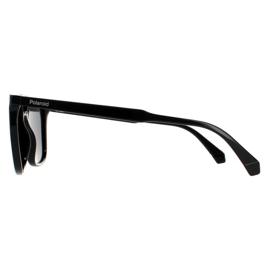Polaroid Rectangle Mens Schwarz Grau Polarisierte Sonnenbrille - Image 3