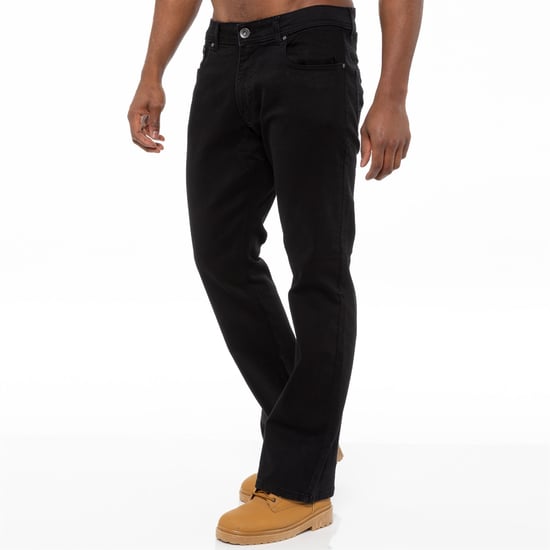 Enzo Herren Bootcut Stretch Denim Jeans - Image 3