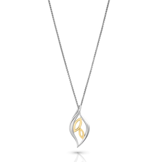 Orphelia 'Charlotte' Damen-Kette mit Anhänger aus 925er Sterlingsilber – Silber/Gold ZH-7523 - Image 1