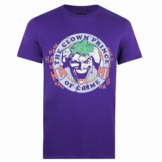 DC Comics The Joker Smile Emblem Herren Lila T-Shirt - Image 1