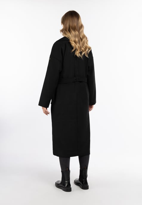 Dreimaster Übergangsmantel aus Wollgemisch Damen Schwarz - Image 4