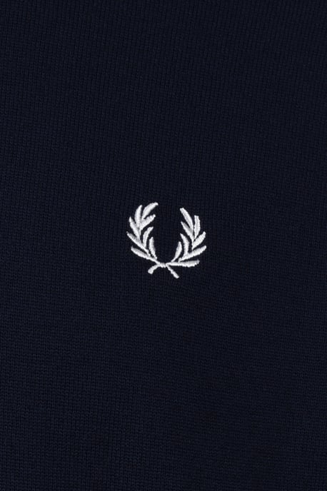 Polo Manches Longues Classic Fred Perry Pour Homme en Bleu Marine - Image 3