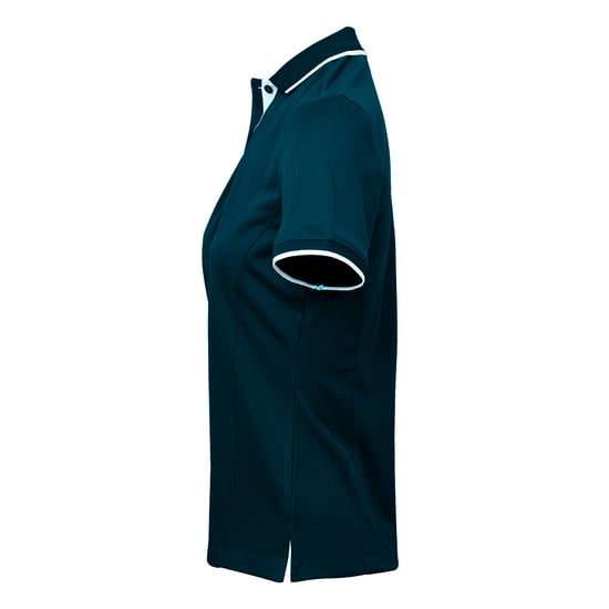 Premier Womens/Ladies Coolchecker Kontrast-Pique-Poloshirt (Navy/Weiß) - Image 3