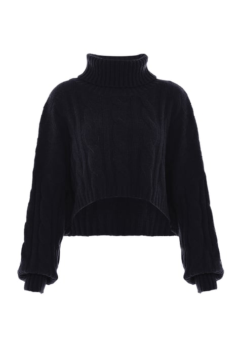Mymo Rollkragenpullover Damen schwarz - Image 1