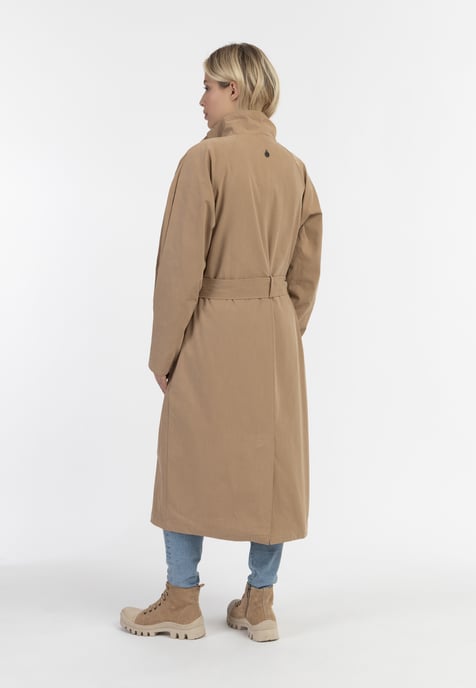 Dreimaster leichter baumwollmantel Damen dunkelbeige - Image 5