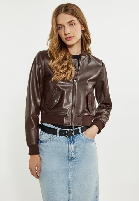 Dreimaster Jacke Damen dunkelbraun - Image 3