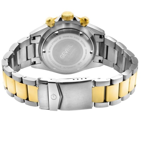 Gevril Herren 4152A Wall Street Chronograph Schweizer Automatikuhr ETA Valjoux 7750 Schwarzes Zifferblatt - Image 2