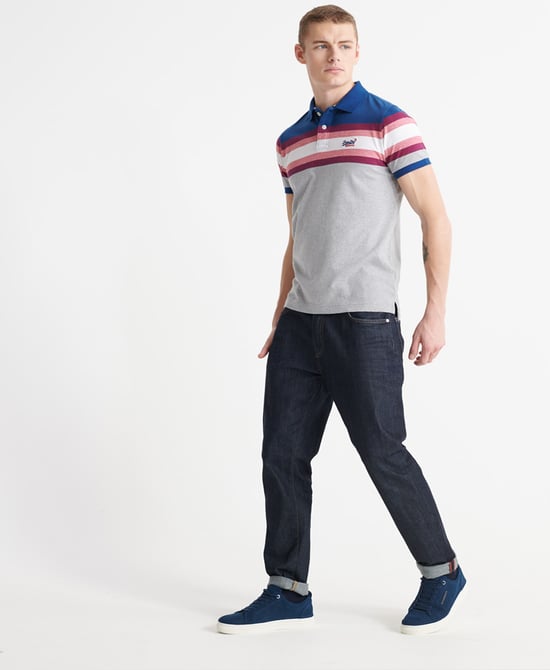 Superdry Organic Cotton Malibu Stripe Polo Shirt