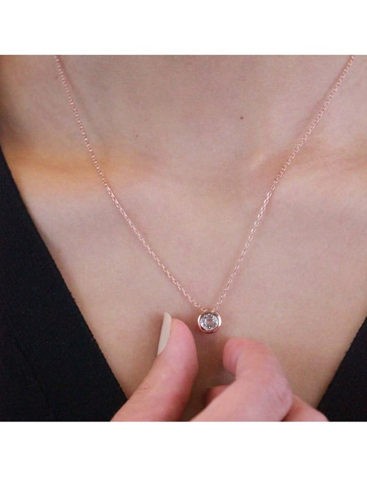 Simplicity Anhänger - Rose Gold und Kristall - Image 2