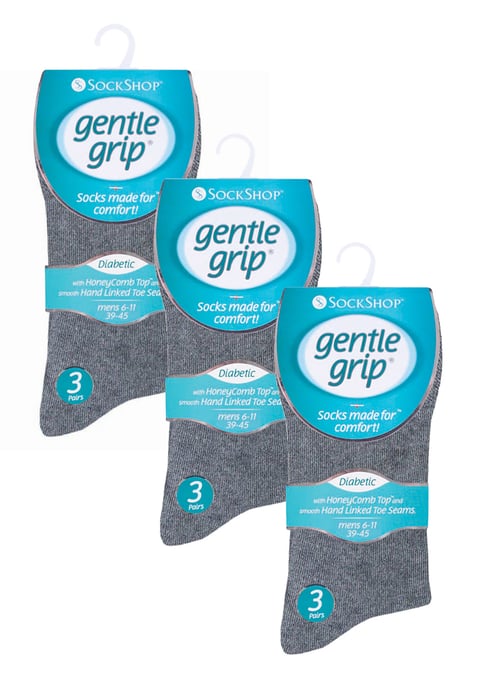 Gentle Grip - 9 Paar nicht elastische Socken aus weicher Baumwolle für Herren - BNG - Image 2