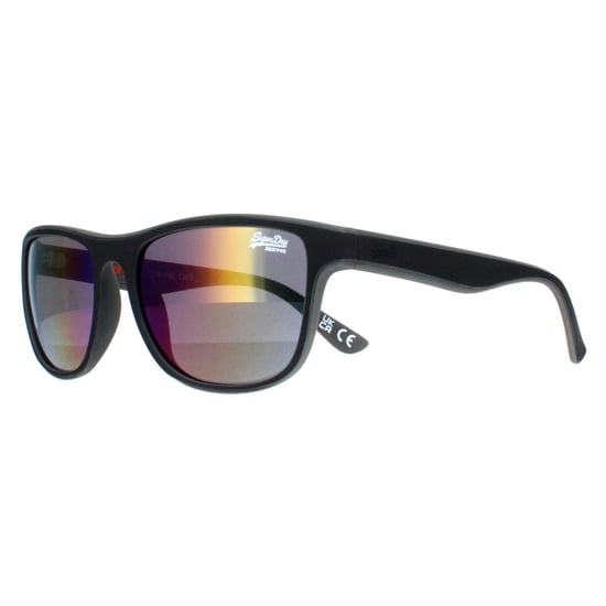 Superdry Square Mens Matte Black Grey Purple Flash Mirror Rockstep