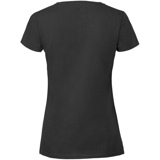 Fruit Of The Loom Damen/Damen Ringspun Premium T-Shirt (Jet Black) - Image 2
