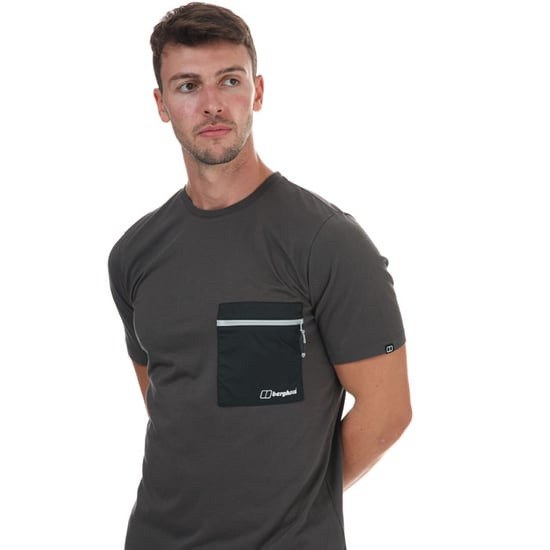 Men's Berghaus Drakestone Pocket T-Shirt in Grey black