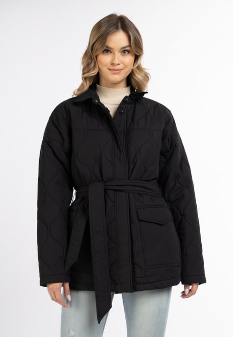 Dreimaster Baumwolljacke mit leichter Wattierung Damen Schwarz - Image 2